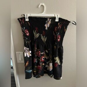 Shein curve size 4  flower pattern flowy tube top